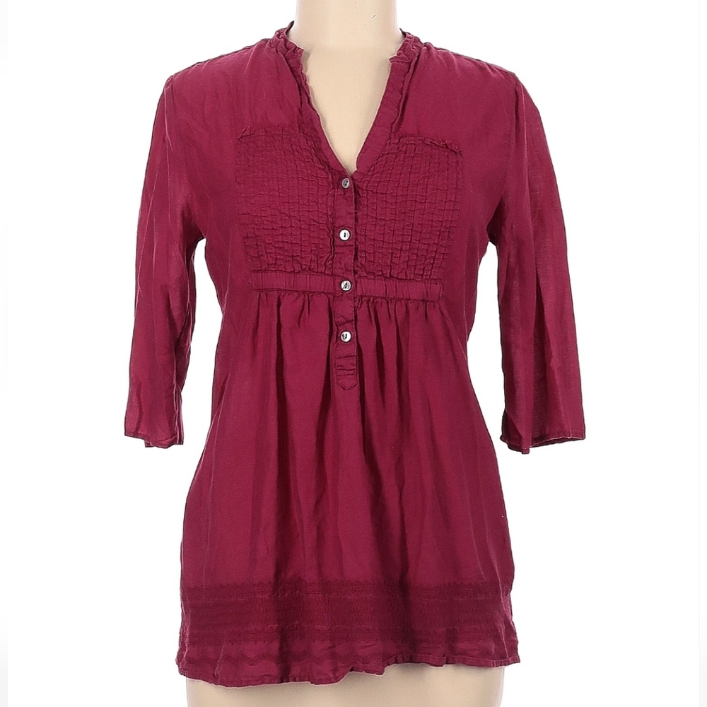 Calvin Klein Jean Casual Burgundy Blouse